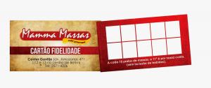 Cartão Fidelidade Papel Supremo  300g 9x5 cm 4x4 Verniz Uv total frente Corte reto 