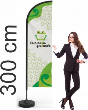 Wind Banner Frente e Verso Tecido impresso 70x300 cm 4x4 Tecido Poliéster Costura Base em plástico para apoio